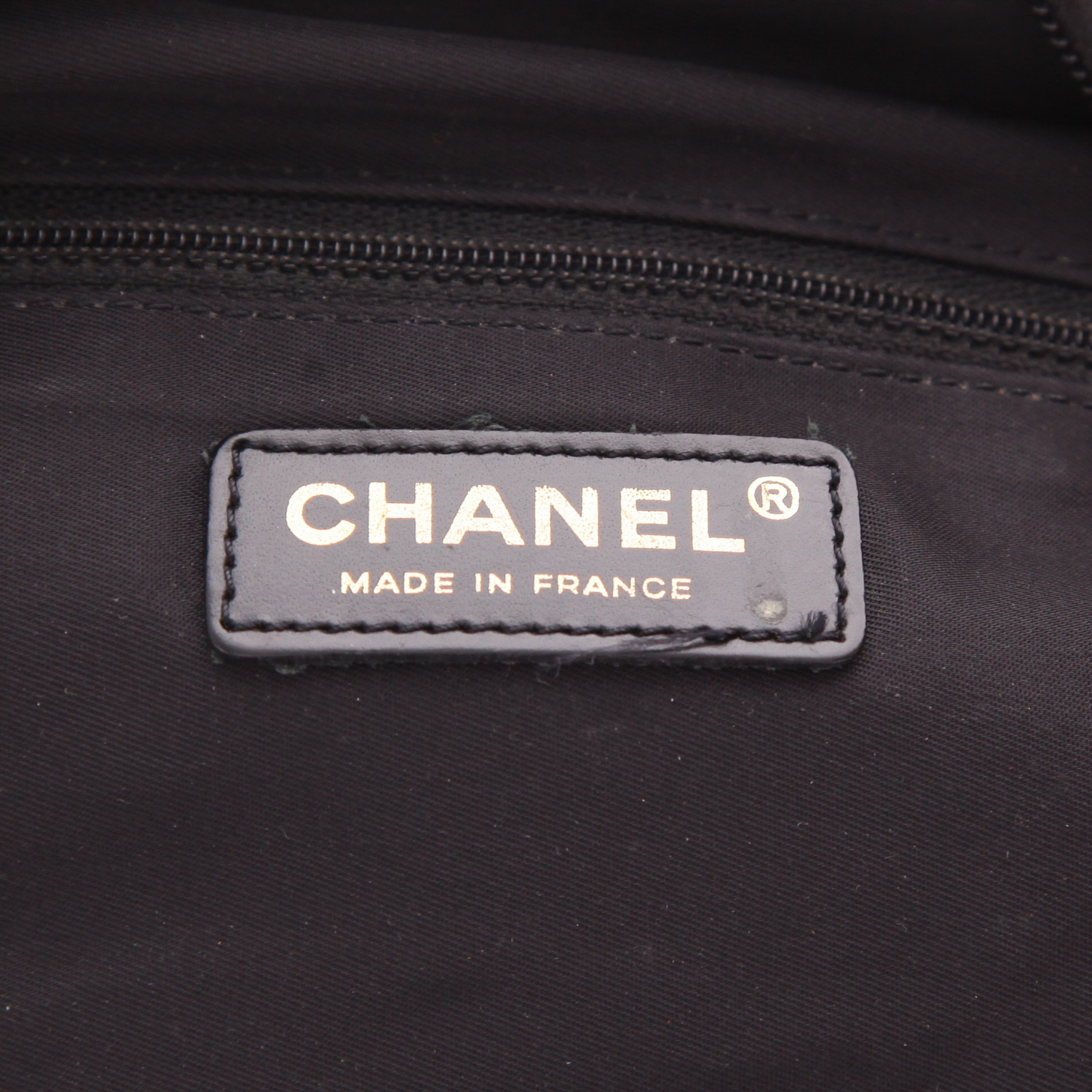 Bolso de mano Chanel  Vintage en lona acolchada negra - Detail D2