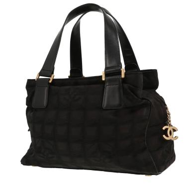 Bolso de mano Chanel  Vintage en lona acolchada negra