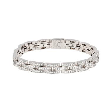 Bracelet articulé Cartier Maillon Panthère en or blanc et diamants