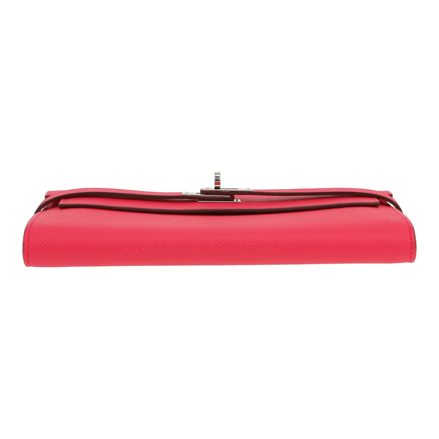 Portafogli Hermès  Kelly wallet in pelle Epsom rosa - Detail D1