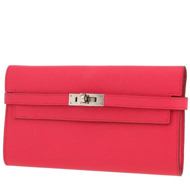 Portafogli Hermès  Kelly wallet in pelle Epsom rosa