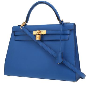 Hermès  Kelly 32 cm handbag  in blue epsom leather