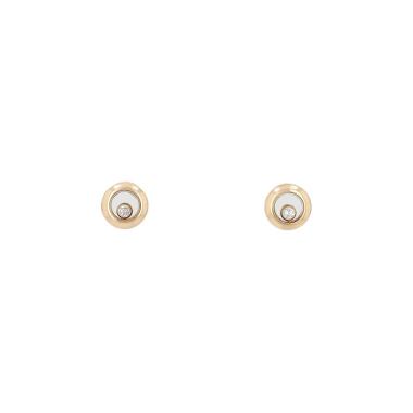 Chopard Happy Diamonds small earrings in yellow gold and diamonds