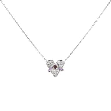 Collana Cartier Caresse d'Orchidées in oro bianco, diamanti e ametista