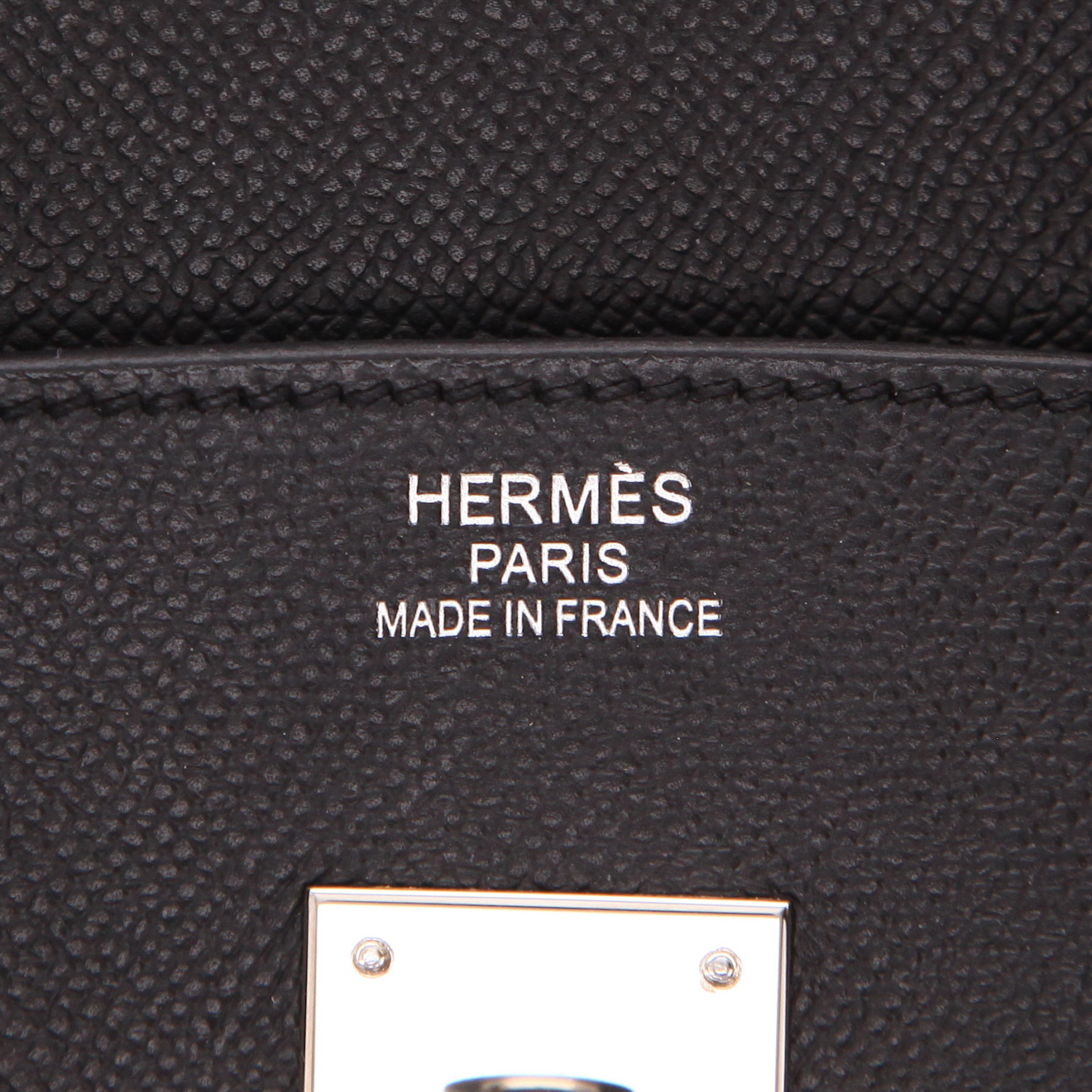 Sac à main Hermès  Birkin 35 cm en cuir epsom noir - Detail D2