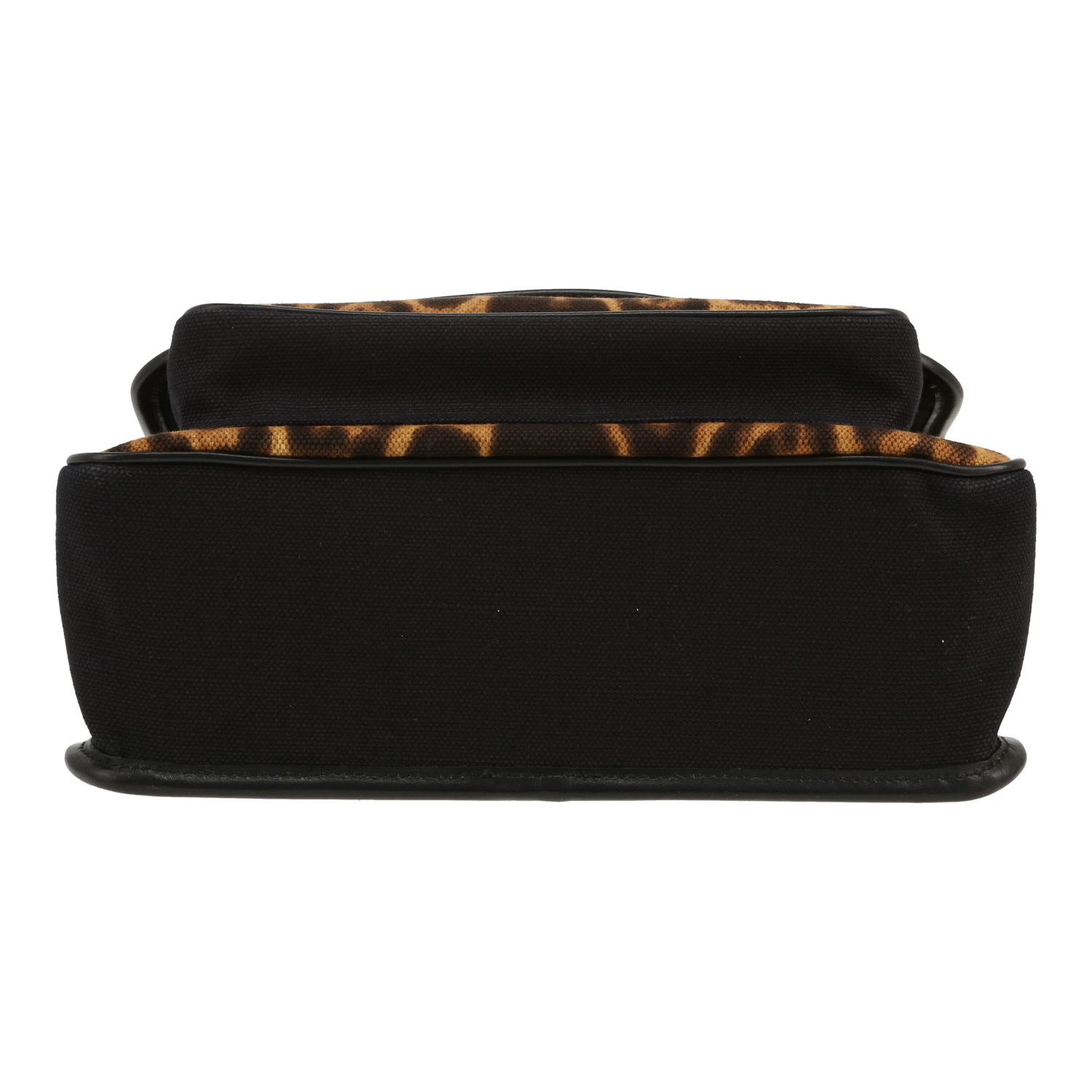 Borsa a tracolla Saint Laurent  Niki in tela nera e marrone e pelle nera - Detail D1