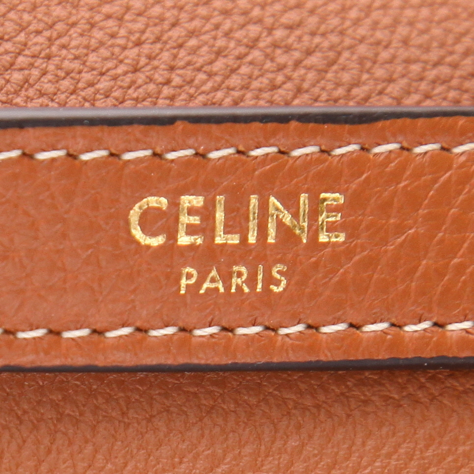 Bolso bandolera Celine  Heloïse en cuero marrón - Detail D2