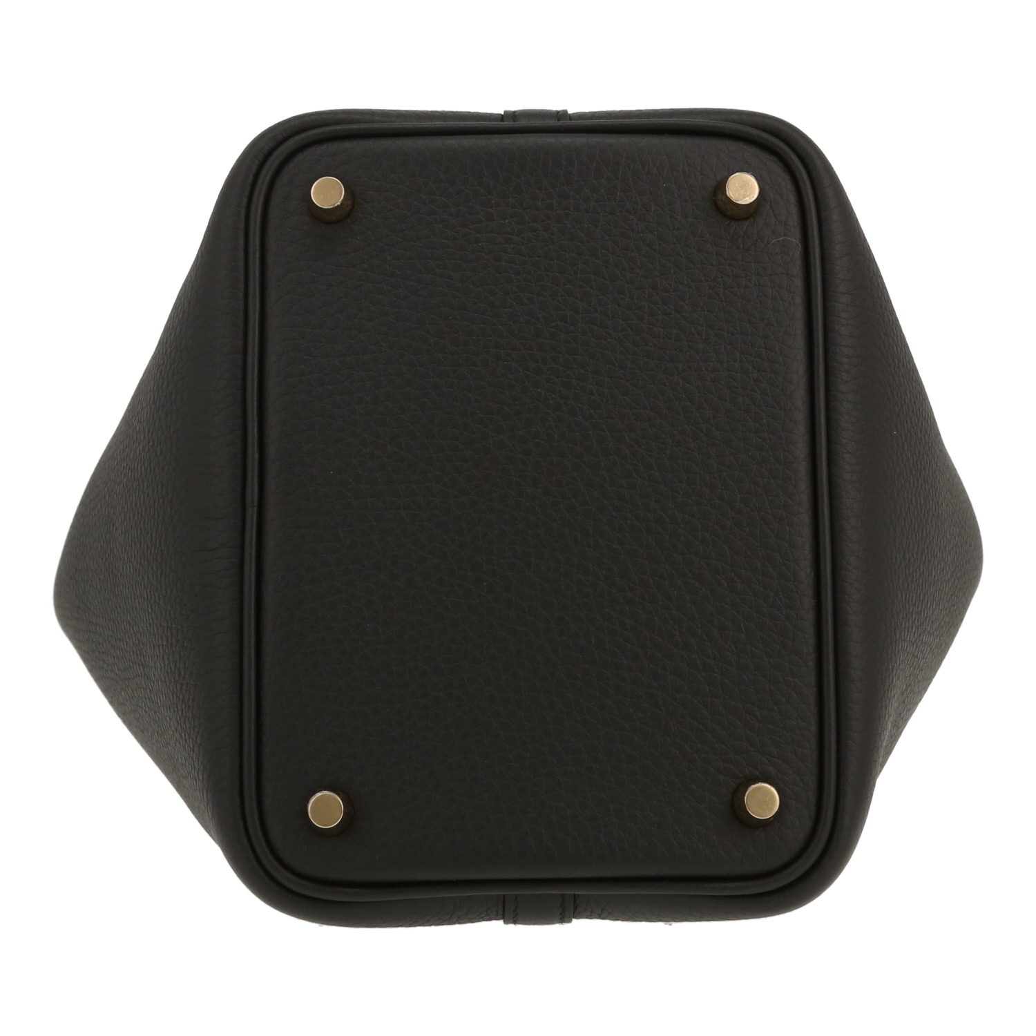 Borsa Hermès  Picotin 18 cm Touch in pelle taurillon clemence nera e alligatore grigio Graphite - Detail D1