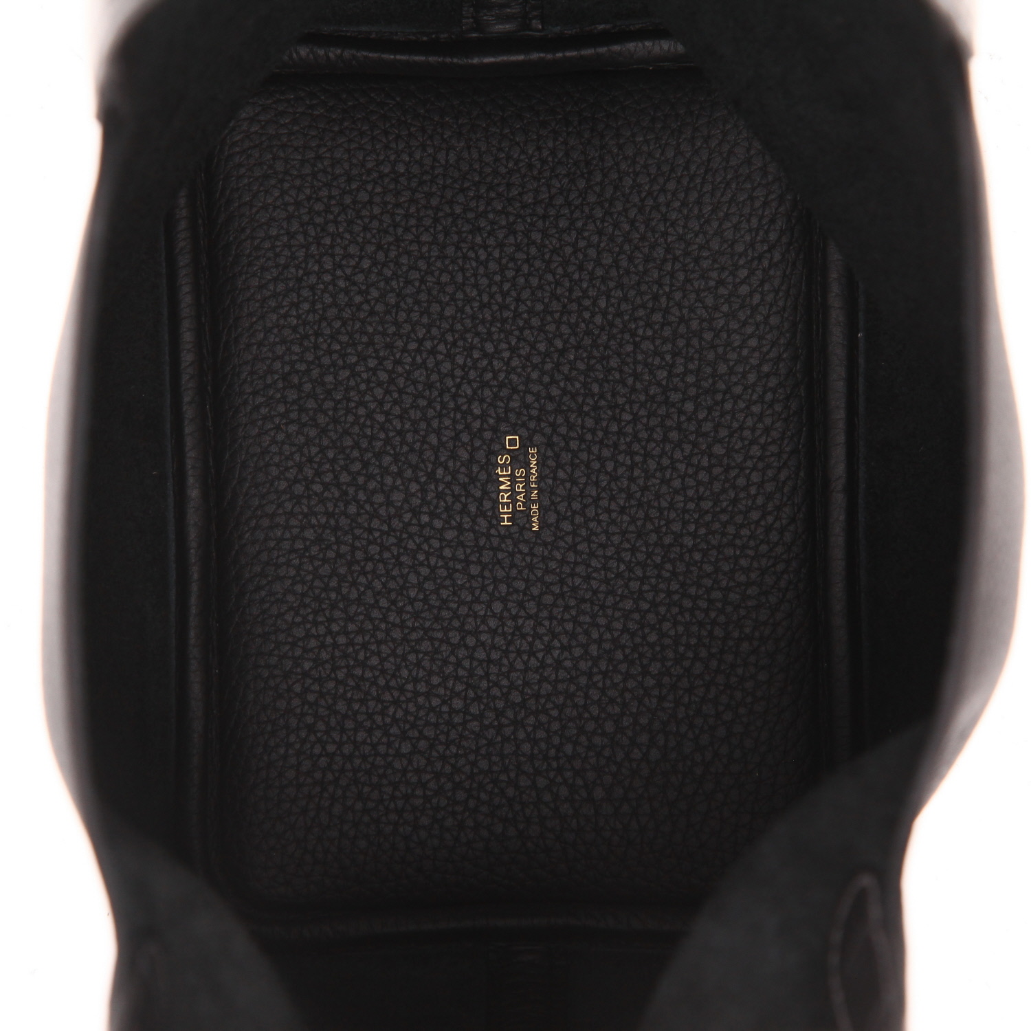 Sac à main Hermès  Picotin 18 cm Touch en cuir taurillon clémence noir et alligator gris Graphite - Detail D3