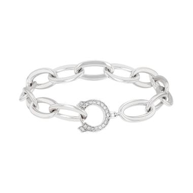 Bracciale Cartier C de Cartier in oro bianco e diamanti