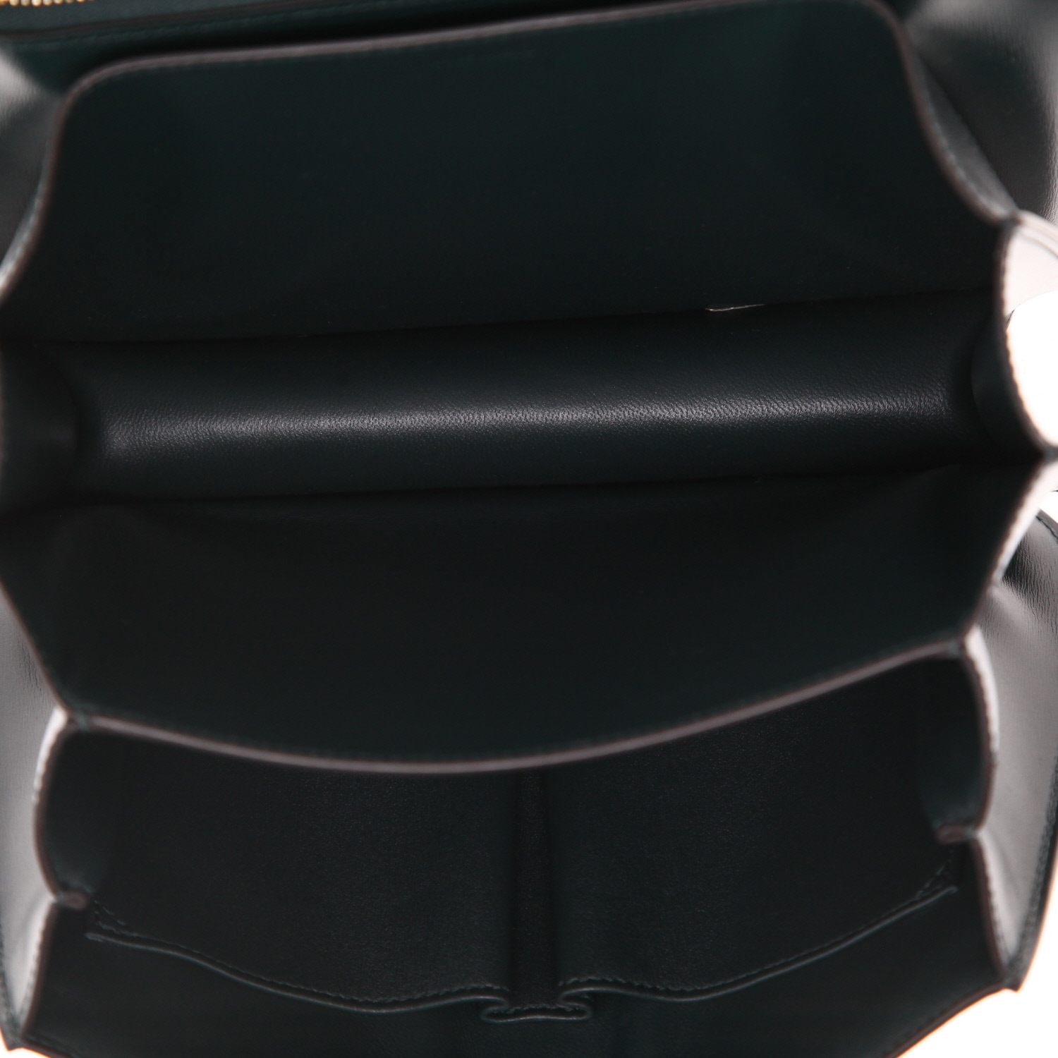 Bolso de mano Celine  Classic Box en cuero verde - Detail D3