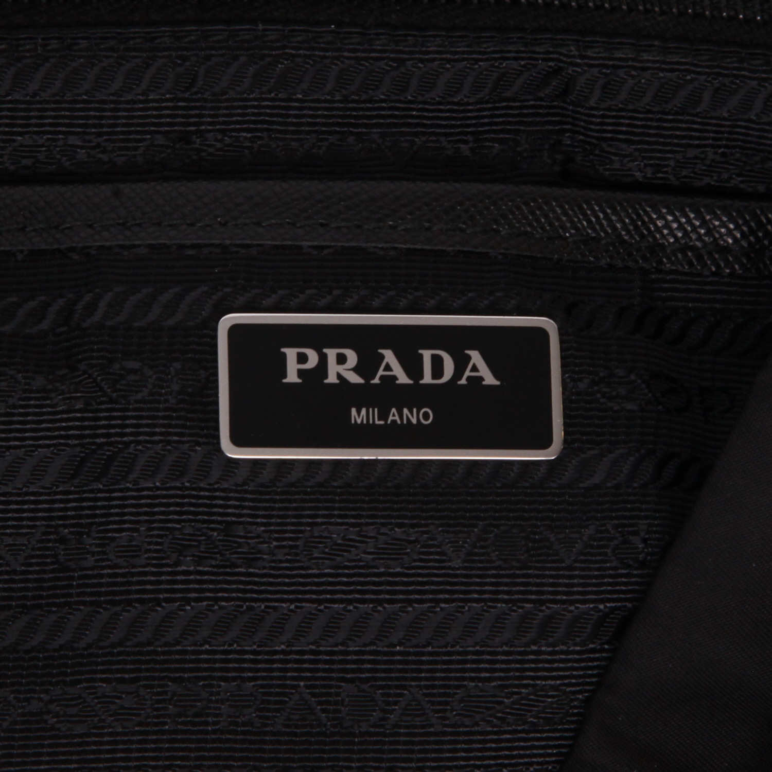 Prada  Nylon Backpack backpack  in black canvas - Detail D2