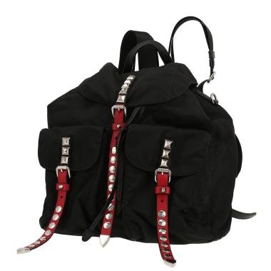 Mochila Prada  Nylon Backpack en lona negra