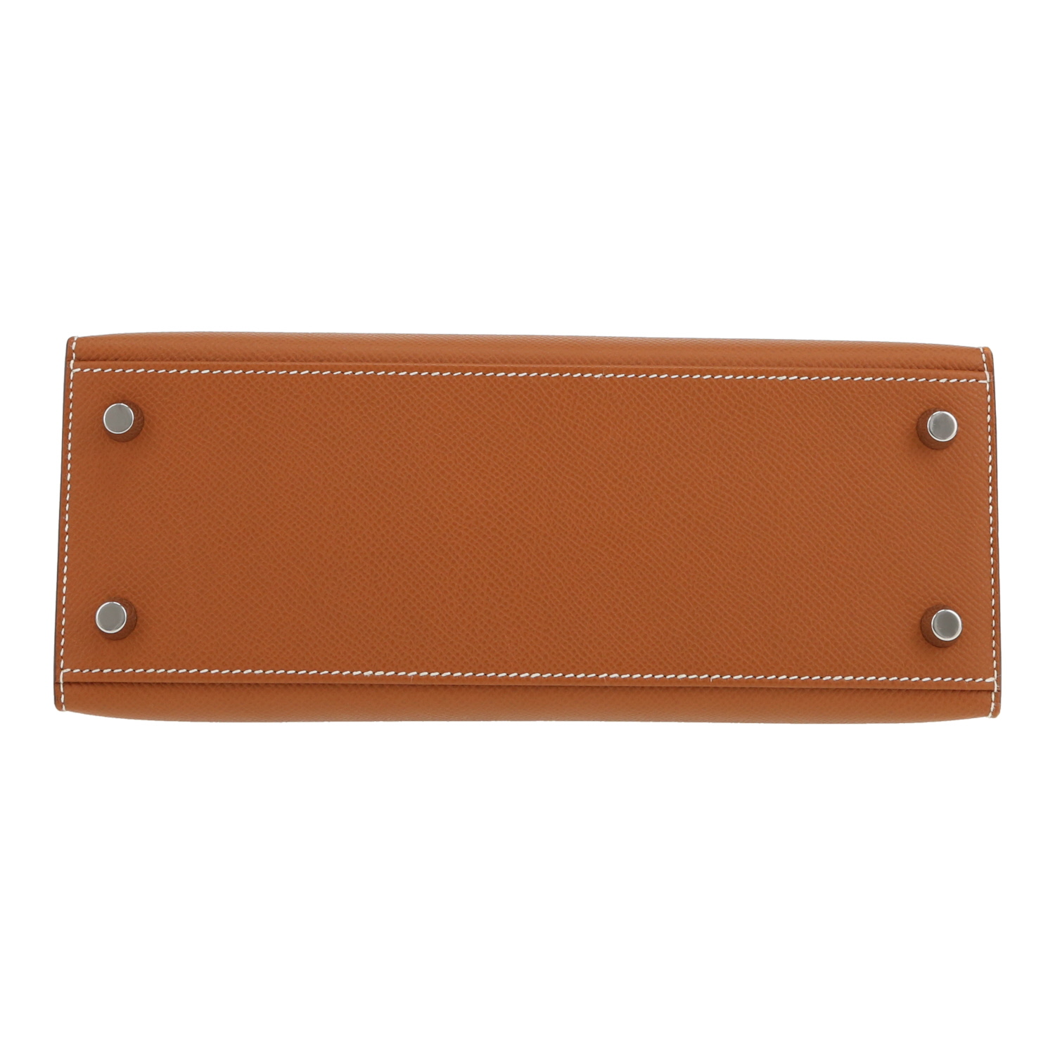 Hermès  Kelly 25 cm handbag  in gold epsom leather - Detail D1