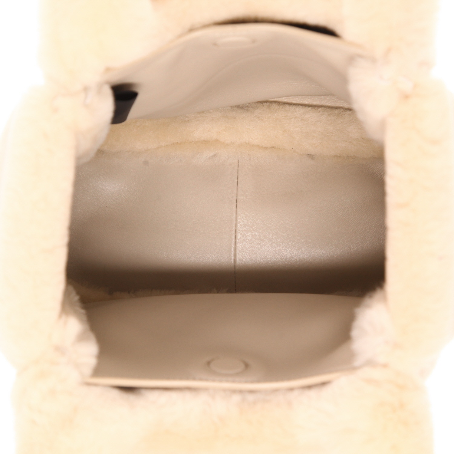 Borsa Prada   in pelliccia sintetica beige - Detail D3