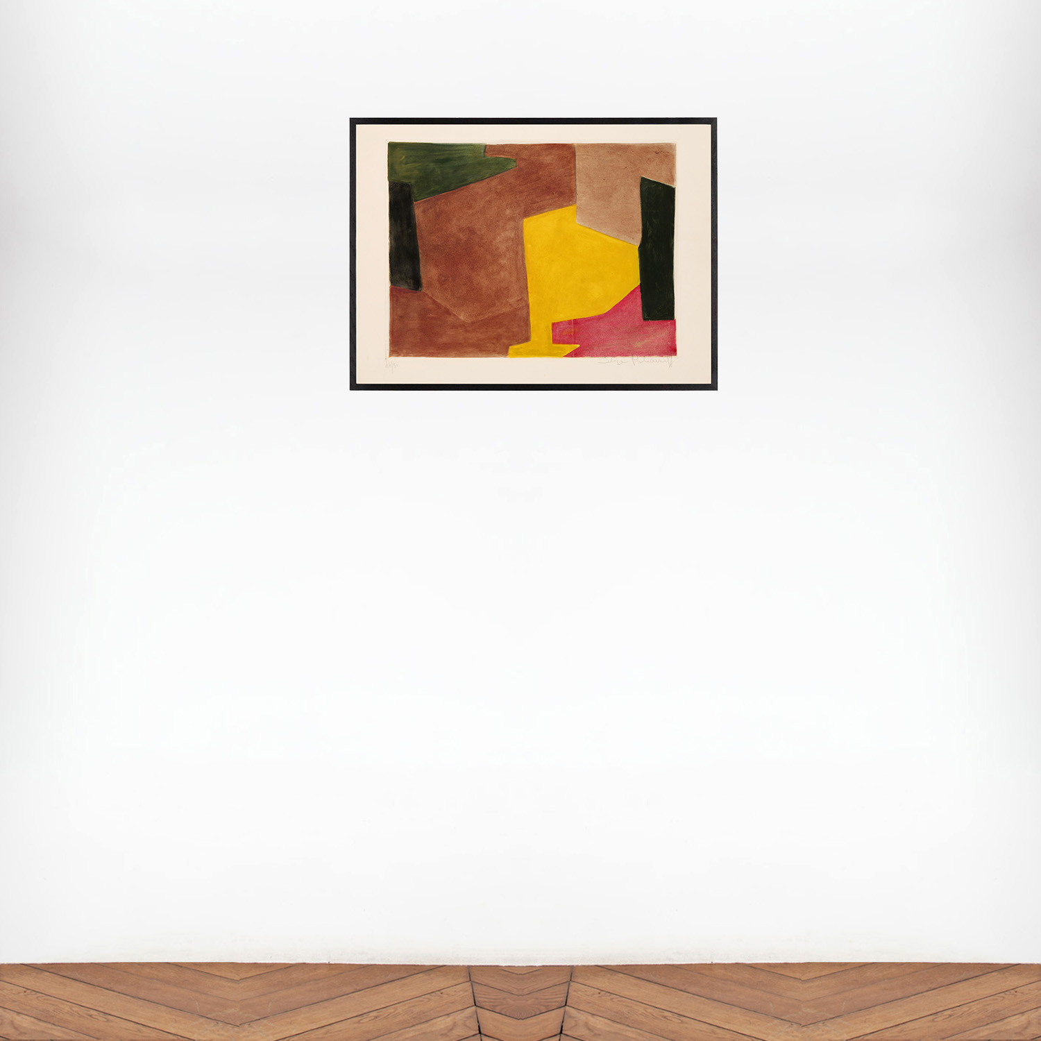 Composition brune, jaune et mauve - 1961 - Detail D5