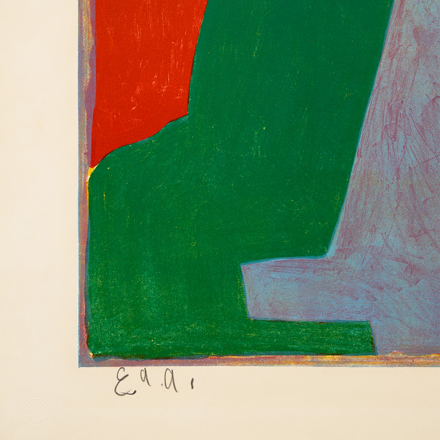 Composition rouge, verte, bleue - 1965 - Detail D3