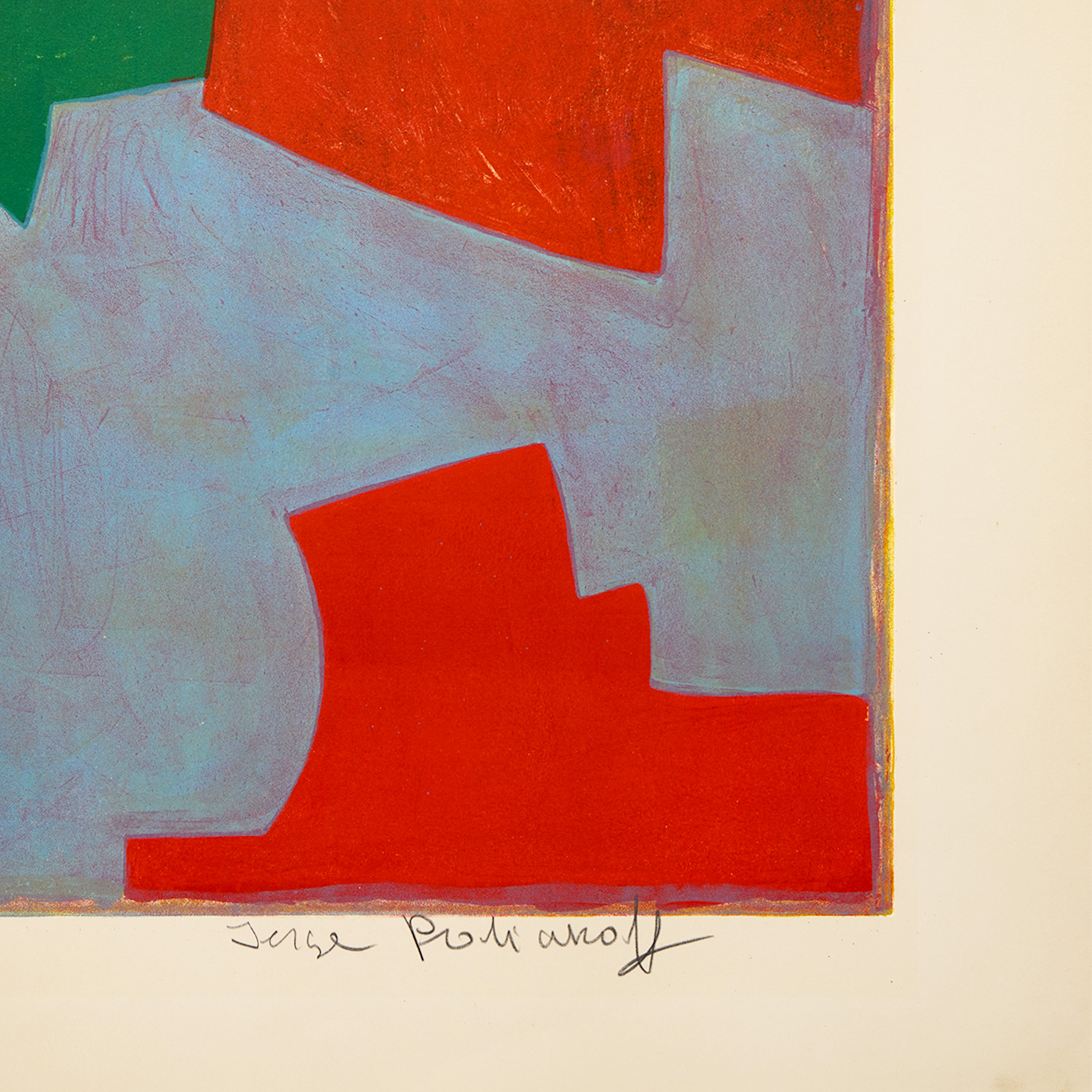 Composition rouge, verte, bleue - 1965 - Detail D4