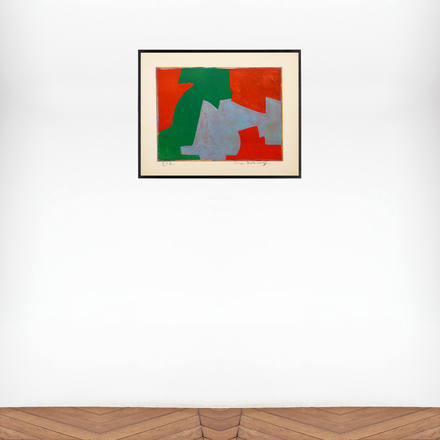 Composition rouge, verte, bleue - 1965 - Detail D5