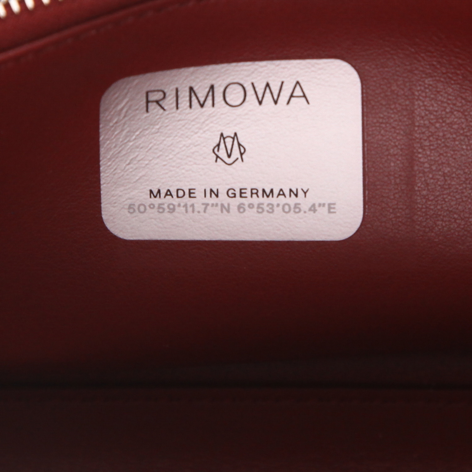 Dior  Dior & Rimowa shoulder bag  in pink aluminium  and burgundy leather - Detail D3