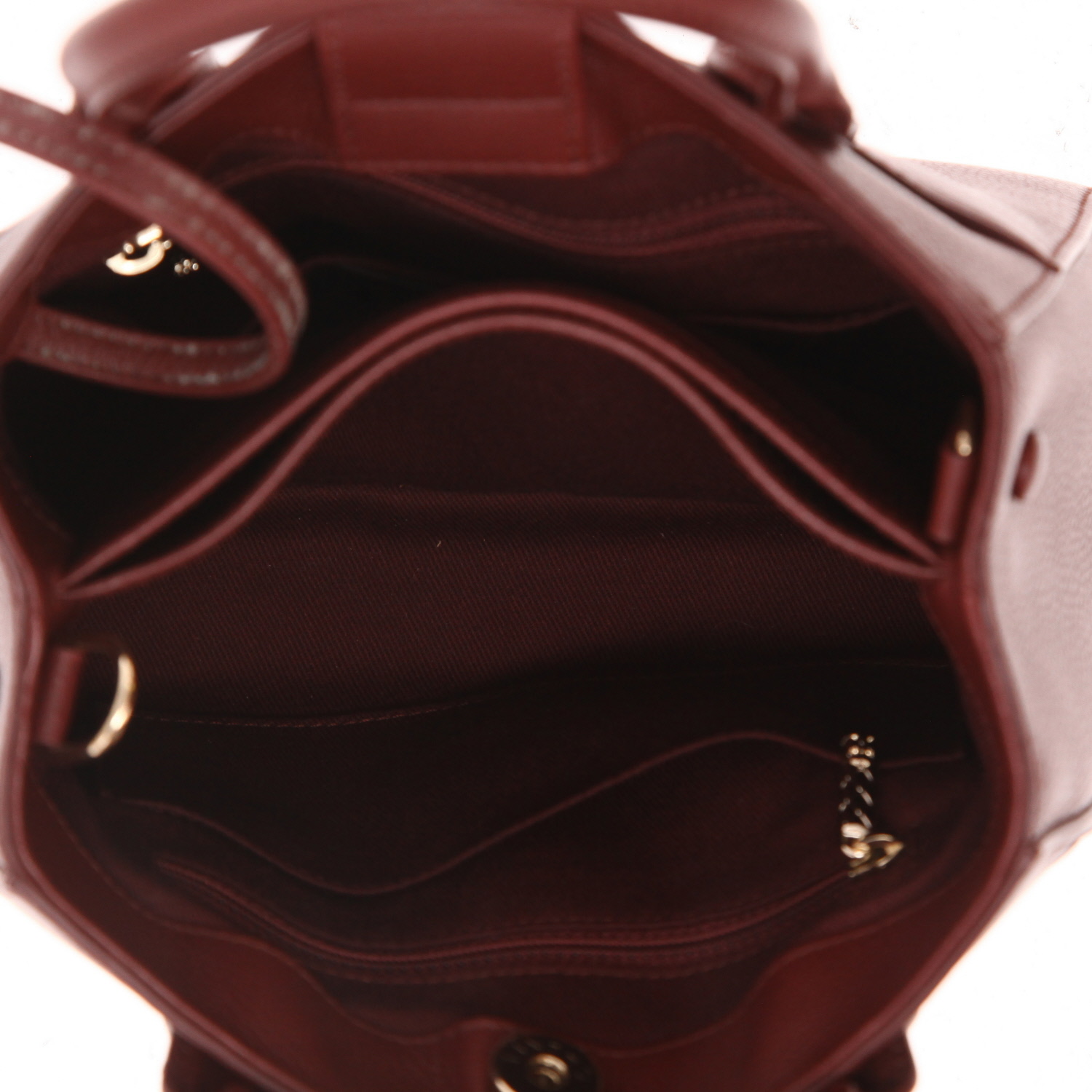 Sac à main Chanel  Neo Executive en cuir grainé bordeaux - Detail D3