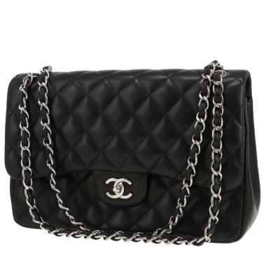 Borsa a tracolla Chanel  Timeless Jumbo in pelle trapuntata nera