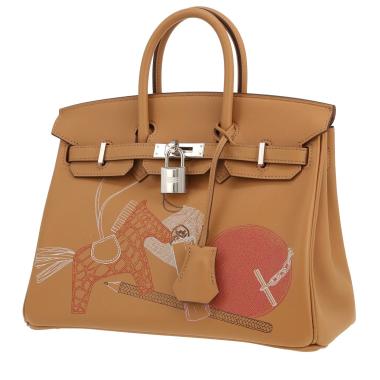 Hermès  Birkin 25 cm In and Out handbag  in Biscuit Swift leather