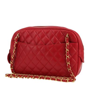 Chanel  Camera handbag  in red quilted leather