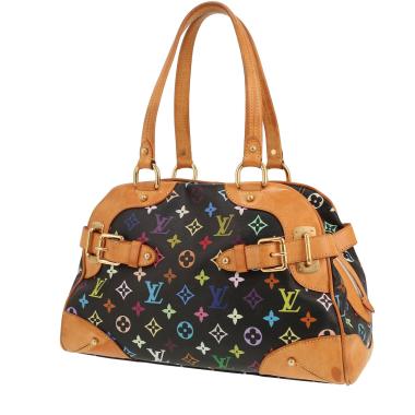Louis Vuitton  Claudia handbag  in multicolor and black monogram canvas  and natural leather