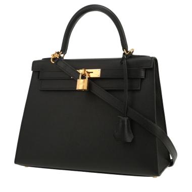 Borsa Hermès  Kelly 28 cm in pelle Epsom nera