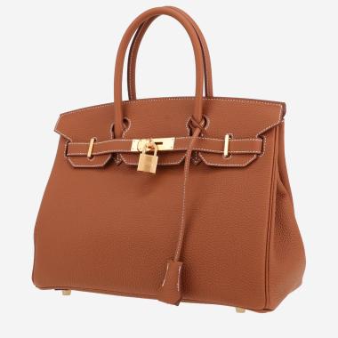 Sac à main Hermès  Birkin 30 cm en cuir togo gold