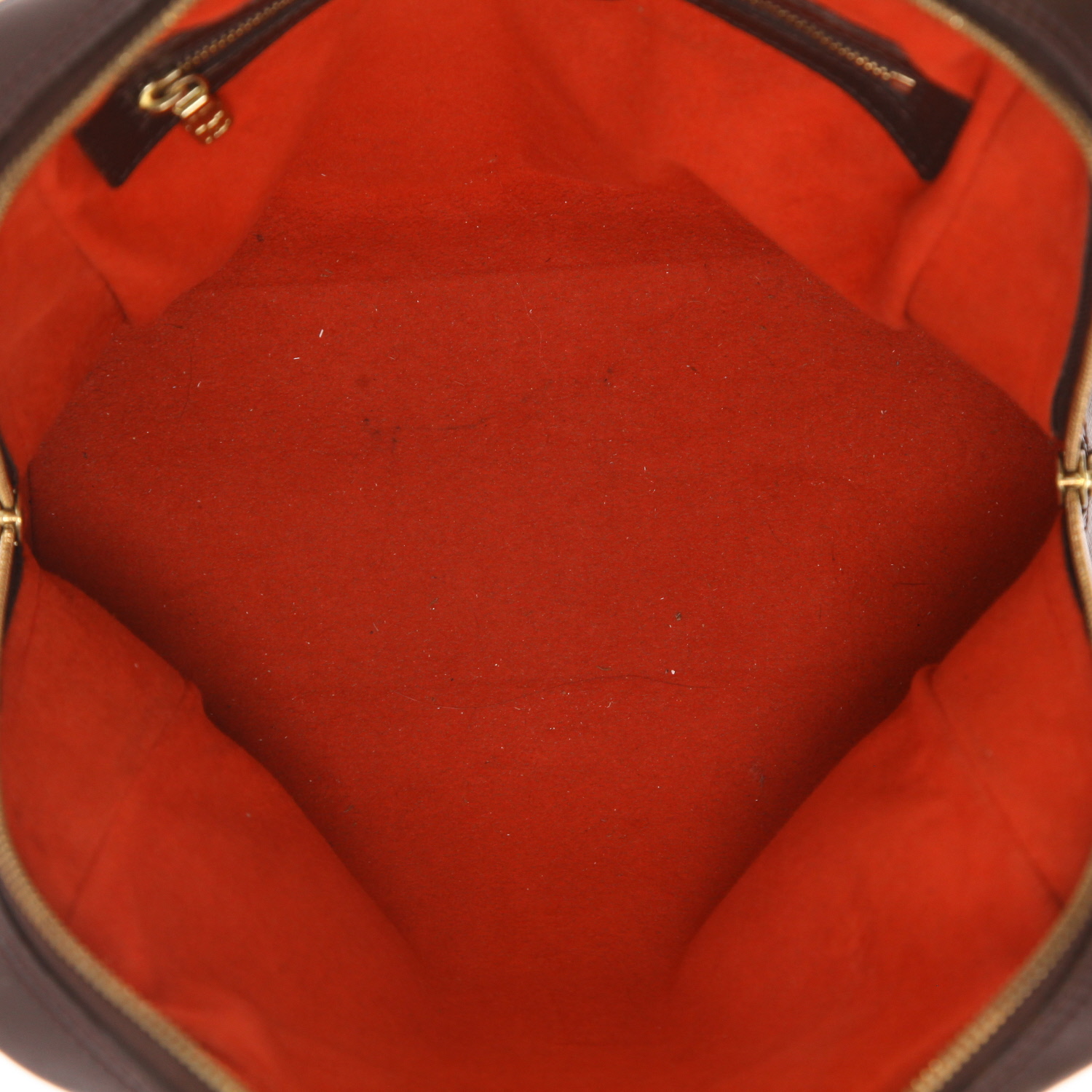 Bolso de mano Louis Vuitton  Brera en lona a cuadros ébano y cuero marrón - Detail D3