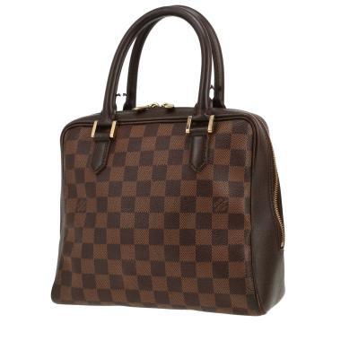 Louis Vuitton  Brera handbag  in ebene damier canvas  and brown leather