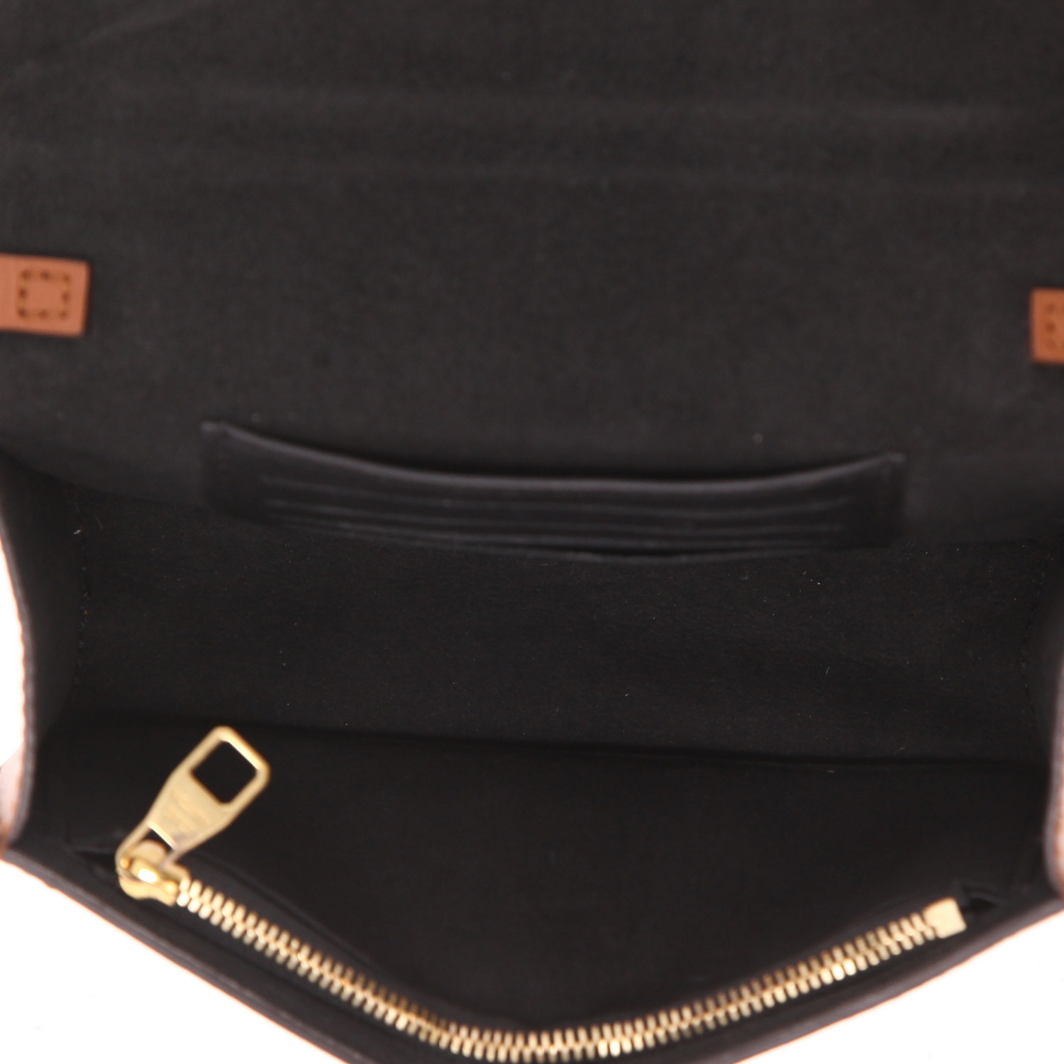 Louis Vuitton shoulder bag  with Dauphine chain wallet in two-tone brown Monogram canvas and brown leather - Detail D3