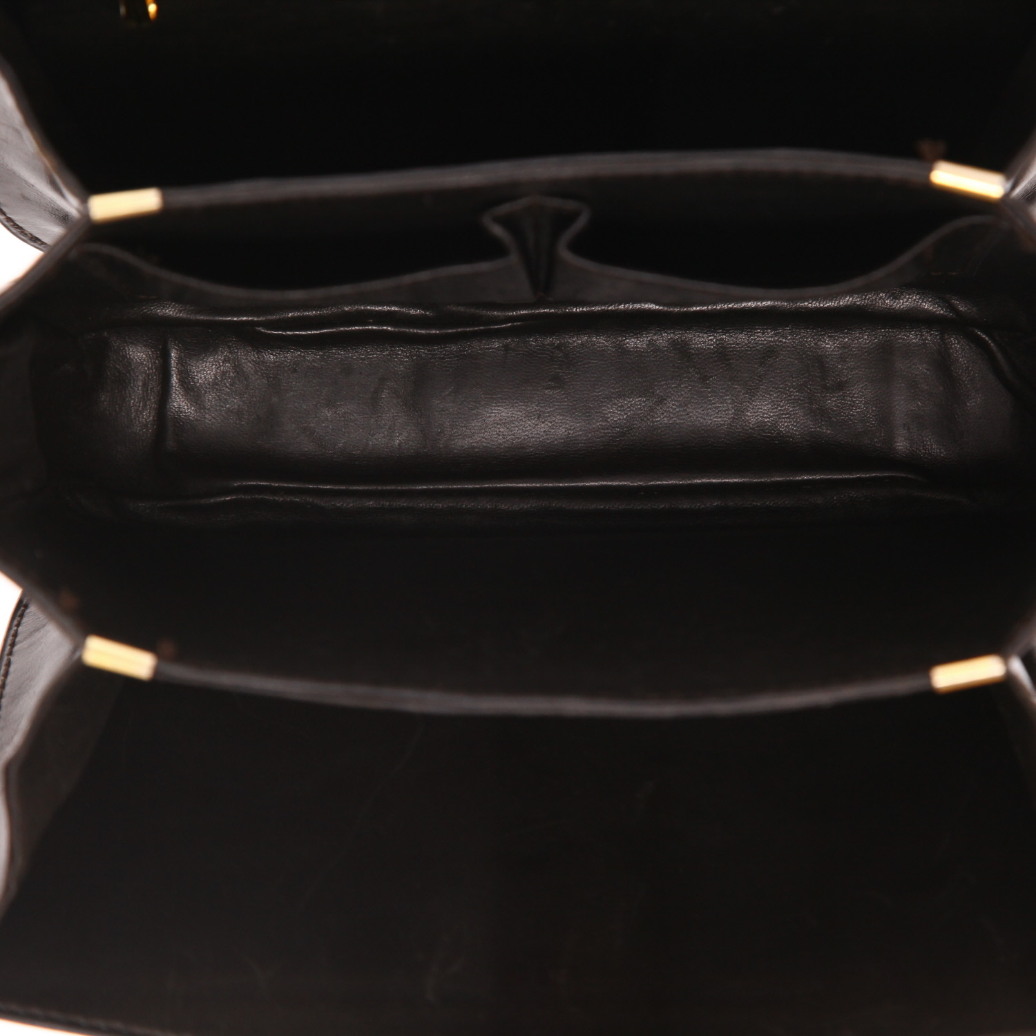 Bolso de mano Celine  Horse Carriage en cocodrilo marrón - Detail D3