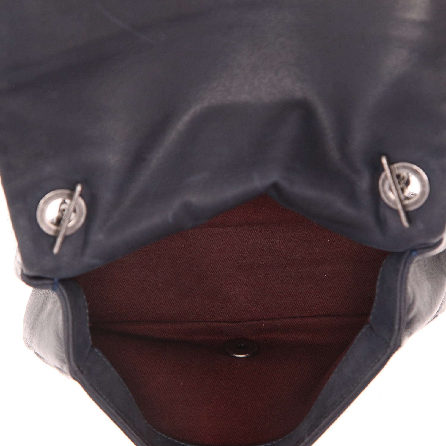 Chanel   shoulder bag  in grey leather - Detail D3