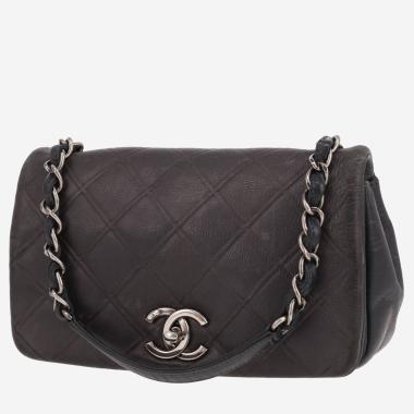 Sac bandoulière Chanel   en cuir gris