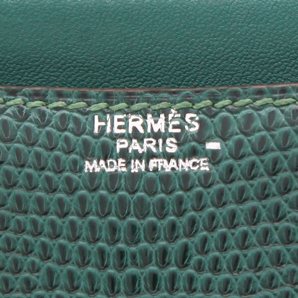 Borsa Hermès  Constance in lucertola verde - Detail D2