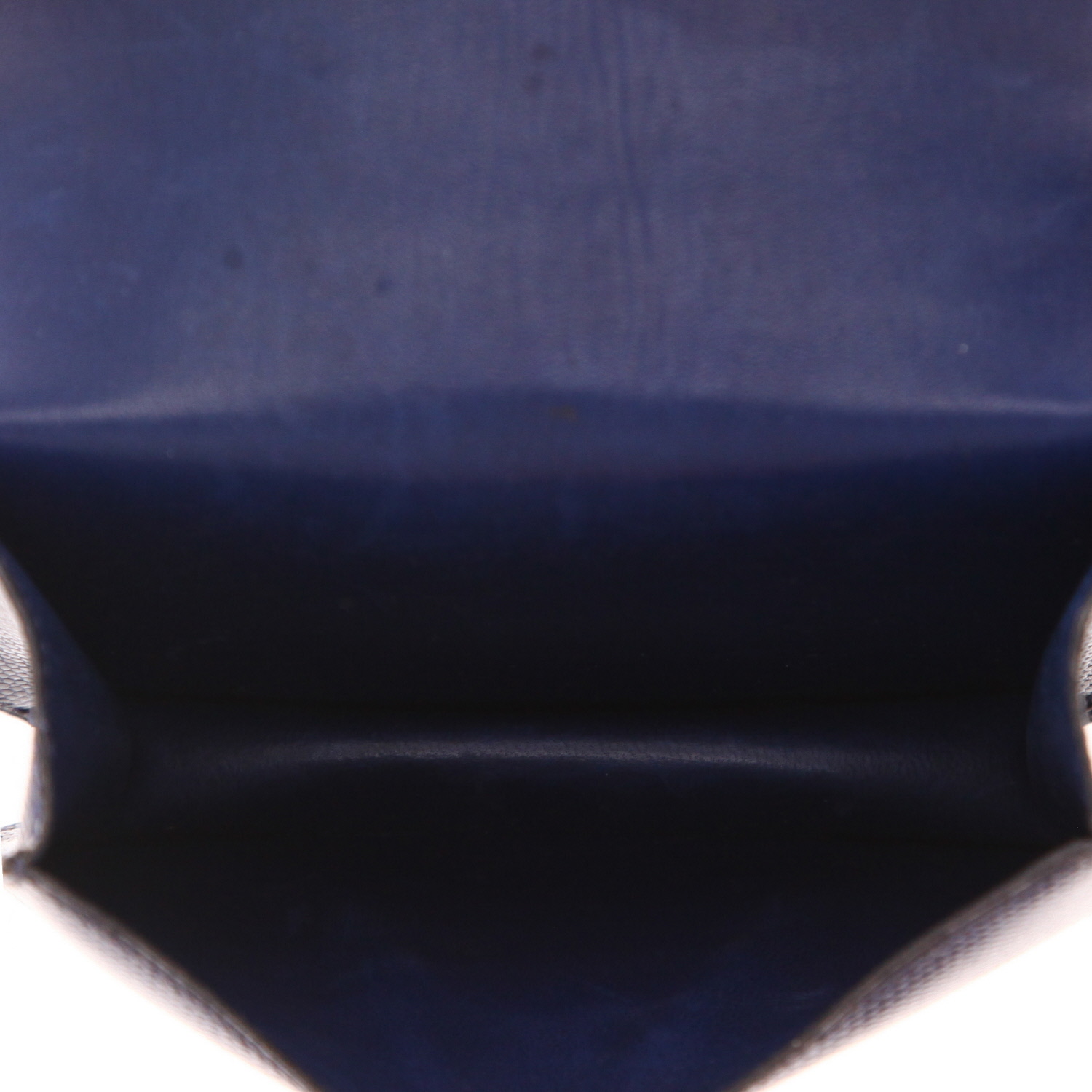 Hermès  Constance shoulder bag  in navy blue lizzard - Detail D3