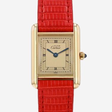 Montre Cartier Tank Must en vermeil Vers 1990