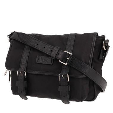 Borsa a tracolla Gucci  Messenger in tela nera e pelle nera