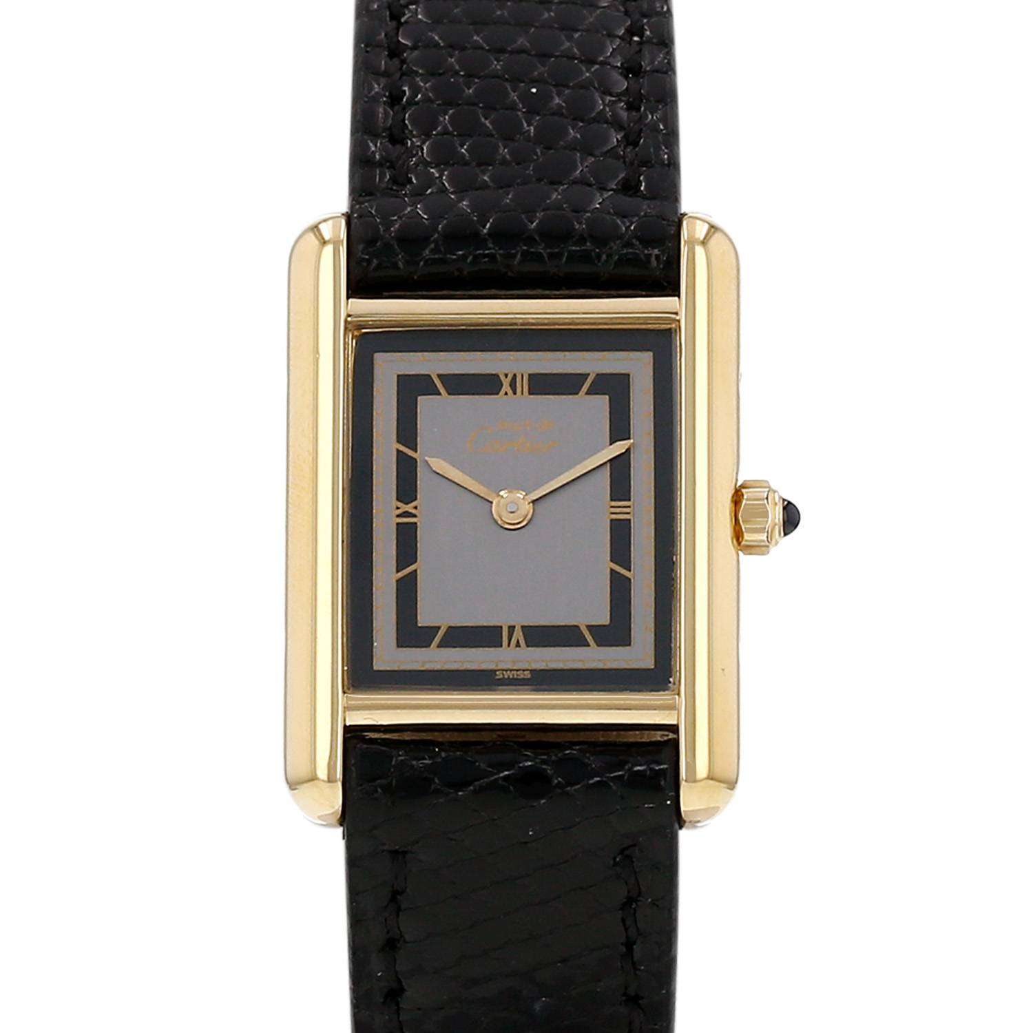 Montre Cartier Tank Must en vermeil Ref: Cartier - 366001 Vers 1990 Montre Cartier Tank Must en vermeil Ref: Cartier - 366001 Vers 1990