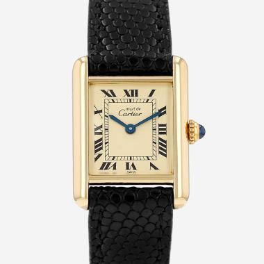 Montre Cartier Tank Must en vermeil Vers 1990