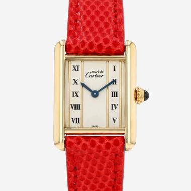 Montre Cartier Tank Must en vermeil Ref: Cartier - 505701  Vers 1990