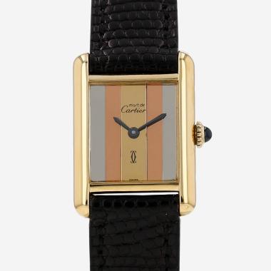 Montre Cartier Tank Must en vermeil Vers 1990