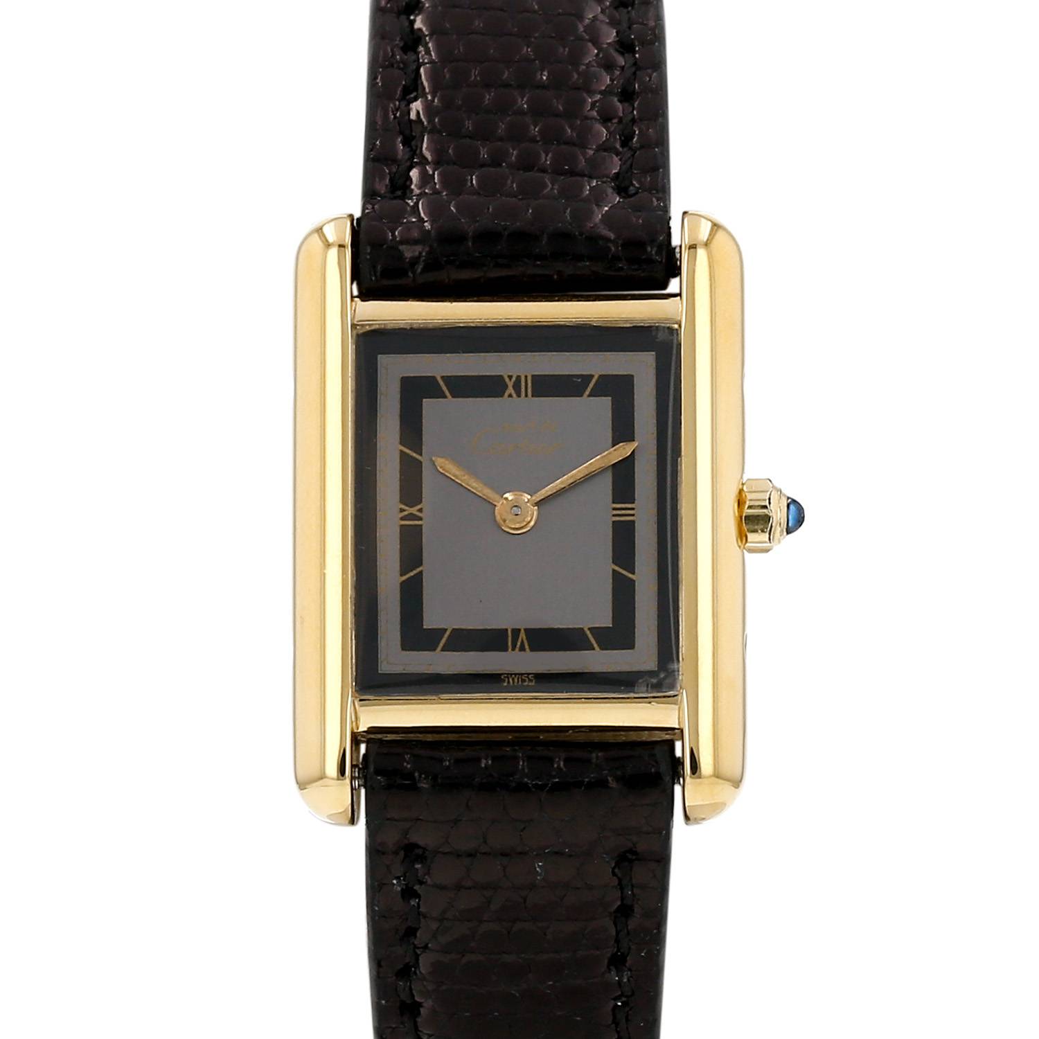 Montre Cartier Tank Must en vermeil Ref: Cartier - 366001 Vers 1990 Montre Cartier Tank Must en vermeil Ref: Cartier - 366001 Vers 1990