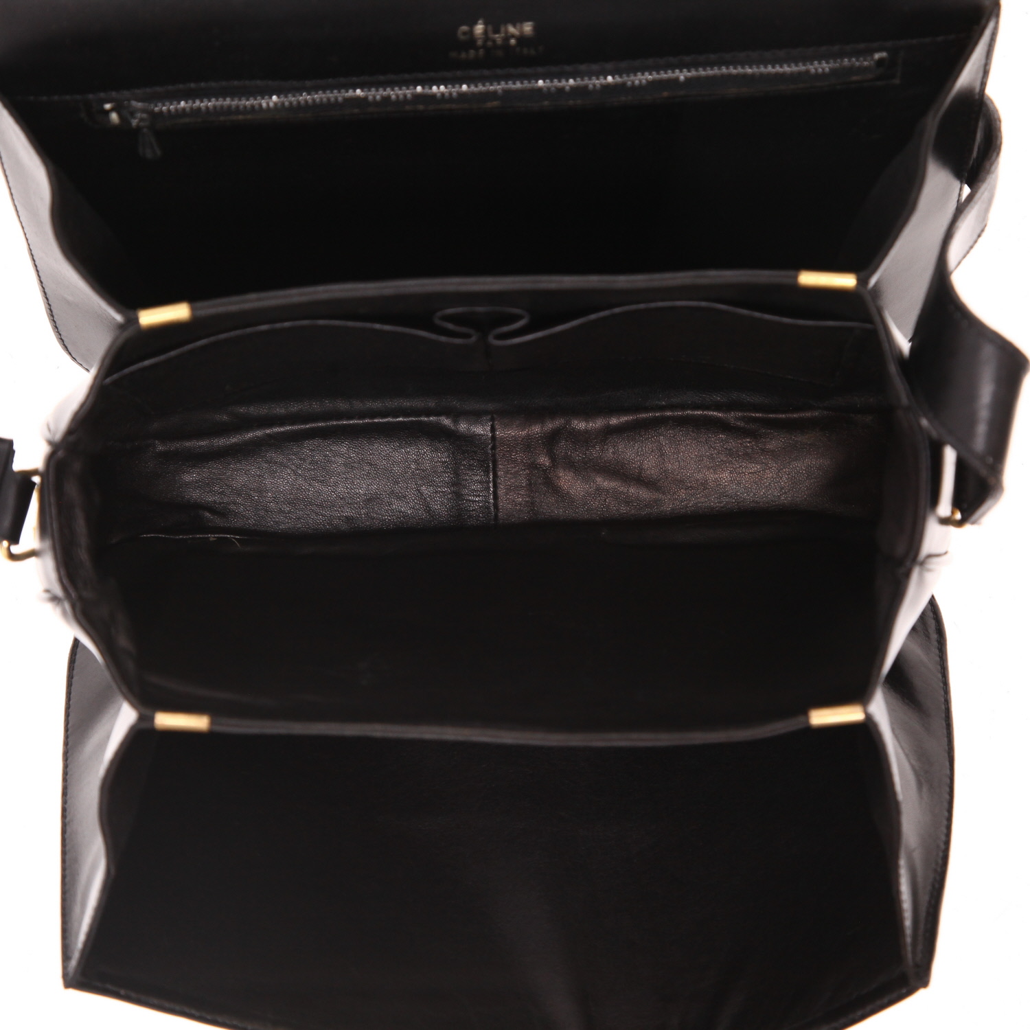 Celine  Vintage handbag  in black leather - Detail D3