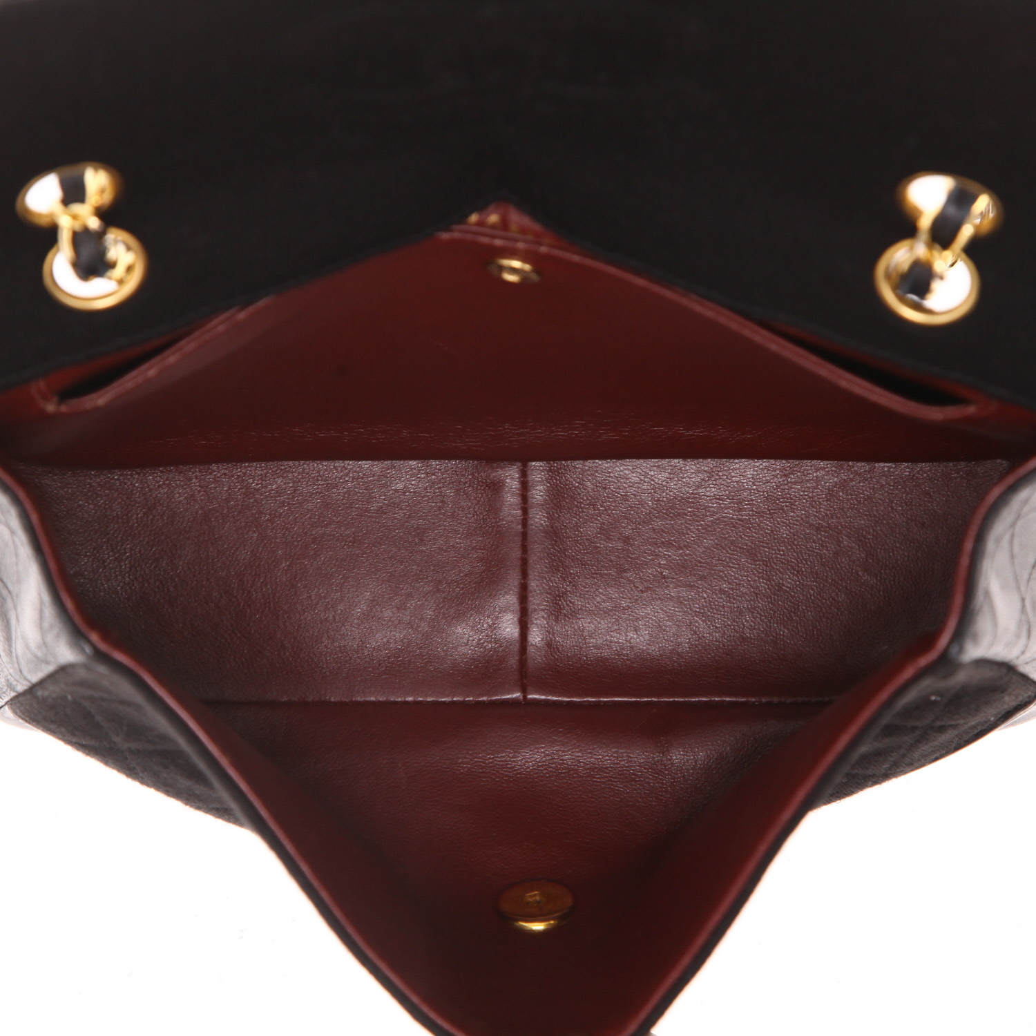 Chanel  Timeless Vintage handbag  canvas  and black leather - Detail D3