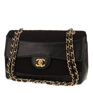 Chanel  Timeless Vintage handbag  canvas  and black leather