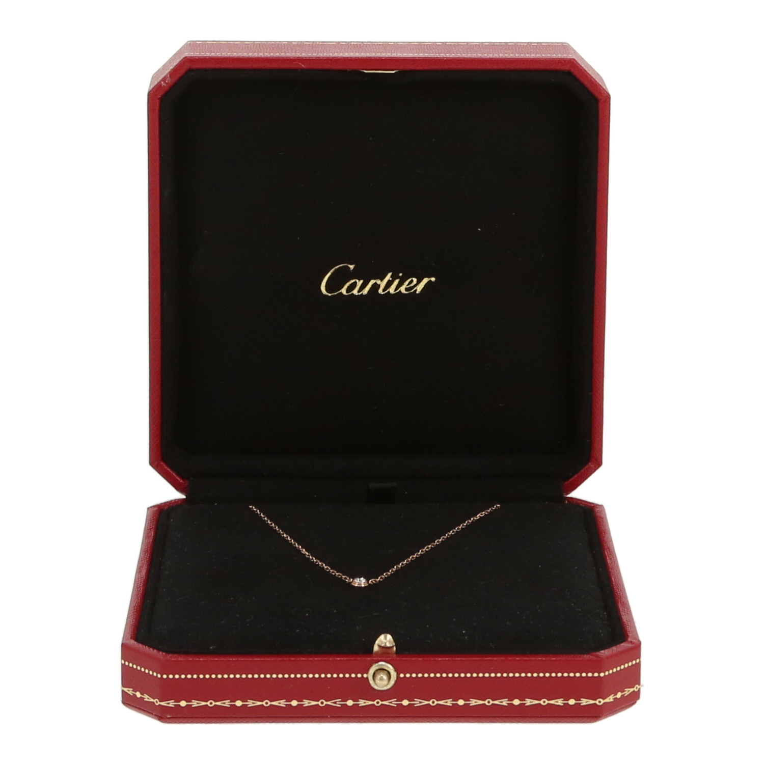 Collana Cartier Cartier d'Amour modello piccolo in oro rosa e diamante - Detail D2